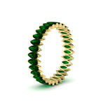 Load image into Gallery viewer, 3-carat-marquise-emerald-eternity-wedding-band-in-yellow-gold-FDEWB11257MQBGEMGR-3.00CT-NL-YG