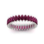 Load image into Gallery viewer, 3-carat-marquise-pink-sapphire-eternity-wedding-band-in-white-gold-FDEWB11257MQBGSADRPI-3.00CT-NL-WG