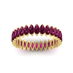 Load image into Gallery viewer, 3-carat-marquise-pink-sapphire-eternity-wedding-band-in-yellow-gold-FDEWB11257MQBGSADRPI-3.00CT-NL-YG