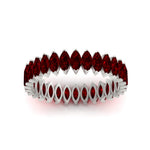 Load image into Gallery viewer, 3-carat-marquise-ruby-eternity-wedding-band-in-white-gold-FDEWB11257MQBGRUDR-3.00CT-NL-WG