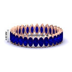 Load image into Gallery viewer, 3-carat-marquise-sapphire-eternity-wedding-band-in-rose-gold-FDEWB11257MQBGSABL-3.00CT-NL-RG