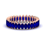 Load image into Gallery viewer, 3-carat-marquise-sapphire-eternity-wedding-band-in-rose-gold-FDEWB11257MQBGSABL-3.00CT-NL-RG