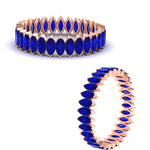 Load image into Gallery viewer, 3-carat-marquise-sapphire-eternity-wedding-band-in-rose-gold-FDEWB11257MQBGSABL-3.00CT-NL-RG