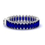 Load image into Gallery viewer, 3-carat-marquise-sapphire-eternity-wedding-band-in-white-gold-FDEWB11257MQBGSABL-3.00CT-NL-WG
