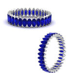 Load image into Gallery viewer, 3-carat-marquise-sapphire-eternity-wedding-band-in-white-gold-FDEWB11257MQBGSABL-3.00CT-NL-WG