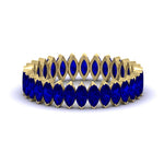 Load image into Gallery viewer, 3-carat-marquise-sapphire-eternity-wedding-band-in-yellow-gold-FDEWB11257MQBGSABL-3.00CT-NL-YG