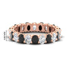 Load image into Gallery viewer, 3-carat-oval-diamond-full-eternity-band-with-black-diamond-in-rose-gold-fdewb8324ovgblacksleep-4.00x3.00mm-nl-rg-hw