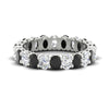 Load image into Gallery viewer, 3-carat-oval-diamond-full-eternity-band-with-black-diamond-in-white-gold-fdewb8324ovgblacksleep-4.00x3.00mm-nl-wg