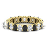 Load image into Gallery viewer, 3-carat-oval-diamond-full-eternity-band-with-black-diamond-in-yellow-gold-fdewb8324ovgblacksleep-4.00x3.00mm-nl-yg-hw
