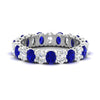 Load image into Gallery viewer, 3-carat-oval-diamond-full-eternity-band-with-blue-saphhire-in-white-gold-fdewb8324ovgsablsleep-4.00x3.00mm-nl-wg