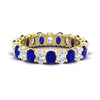 Load image into Gallery viewer, 3-carat-oval-diamond-full-eternity-band-with-blue-saphhire-in-yellow-gold-fdewb8324ovgsablsleep-4.00x3.00mm-nl-yg