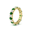Load image into Gallery viewer, 3-carat-oval-diamond-full-eternity-band-with-emerald-in-yellow-gold-fdewb8324ovgemgrangle2-4.00x3.00mm-nl-yg