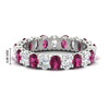 Load image into Gallery viewer, 3-carat-oval-diamond-full-eternity-band-with-pink-saphhire-in-white-gold-fdewb8324ovgsadrpisleep-4.00x3.00mm-nl-wg-hw
