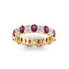 Load image into Gallery viewer, 3-carat-oval-diamond-full-eternity-band-with-pink-saphhire-in-yellow-gold-fdewb8324ovgsadrpiangle5-4.00x3.00mm-nl-yg