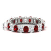 Load image into Gallery viewer, 3-carat-oval-diamond-full-eternity-band-with-ruby-in-white-gold-fdewb8324ovgrudrsleep-4.00x3.00mm-nl-wg-hw