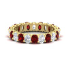 Load image into Gallery viewer, 3-carat-oval-diamond-full-eternity-band-with-ruby-in-yellow-gold-fdewb8324ovgrudrsleep-4.00x3.00mm-nl-yg