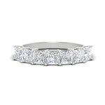 Load image into Gallery viewer, 3-carat-princess-cut-7-stone-diamond-wedding-band-in-white-gold-fdwb179prsleep-3.00ct-nl-wg.jpg