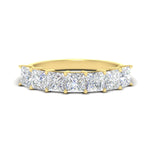 Load image into Gallery viewer, 3-carat-princess-cut-7-stone-diamond-wedding-band-in-yellow-gold-fdwb179prsleep-3.00ct-nl-yg.jpg