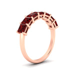 Load image into Gallery viewer, 3-carat-princess-cut-7-stone-ruby-wedding-band-in-rose-gold-fdwb179prgrudrangle2-3.00ct-nl-rg.jpg
