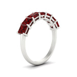 Load image into Gallery viewer, 3-carat-princess-cut-7-stone-ruby-wedding-band-in-white-gold-fdwb179prgrudrangle2-3.00ct-nl-wg.jpg