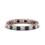 Load image into Gallery viewer, 3-carat-princess-cut-eternity-ring-in-rose-gold-with-black-diamond-in-rose-gold-FDEWB8675PR-3.0CTGBLACK-NL-RG