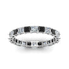 Load image into Gallery viewer, 3-carat-princess-cut-eternity-ring-in-white-gold-with-black-diamond-in-white-gold-FDEWB8675PR-3.0CTGBLACKANGLE5-NL-WG