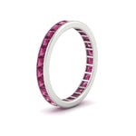 Load image into Gallery viewer, 3-carat-princess-cut-women_s-eternity-pink-sapphire-wedding-band-in-white-gold-FDEWB160PRBGSADRPIANGLE2-3.00CT-NL-WG.jpg?v=1766128419