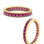 Load image into Gallery viewer, 3-carat-princess-cut-women_s-eternity-pink-sapphire-wedding-band-in-yellow-gold-FDEWB160PRBGSADRPIANGLE3-3.00CT-NL-YG.jpg?v=1766128419