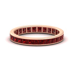 Load image into Gallery viewer, 3-carat-princess-cut-women_s-eternity-ruby-wedding-band-in-rose-gold-FDEWB160PRBGRUDR-3.00CT-NL-RG.jpg?v=1766128419