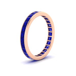 Load image into Gallery viewer, 3-carat-princess-cut-women_s-eternity-sapphire-wedding-band-in-rose-gold-FDEWB160PRBGSABLANGLE2-3.00CT-NL-RG.jpg?v=1766128419
