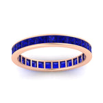 Load image into Gallery viewer, 3-carat-princess-cut-women_s-eternity-sapphire-wedding-band-in-rose-gold-FDEWB160PRBGSABLANGLE5-3.00CT-NL-RG.jpg?v=1766128419