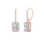 Load image into Gallery viewer, 3-carat-rectangular-halo-diamond-lever-back-earrings-in-rose-gold-FD-EAR11235RA-3.00CT-NL-RG