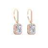 Load image into Gallery viewer, 3-carat-rectangular-halo-diamond-lever-back-earrings-in-rose-gold-FD-EAR11235RAANGLE3-3.00CT-NL-RG