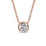 Load image into Gallery viewer, 3 Carat Round Bezel Solitaire Diamond Pendant