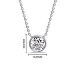 Load image into Gallery viewer, 3 Carat Round Bezel Solitaire Diamond Pendant