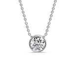 Load image into Gallery viewer, 3 Carat Round Bezel Solitaire Diamond Pendant