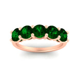 Load image into Gallery viewer, 3-carat-wedding-anniversary_20-ring-round-emerald-in-rose-gold-FDENS141ROBGEMGRANGLE5-3.00CT-NL-RG