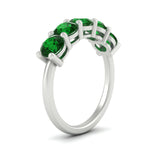 Load image into Gallery viewer, 3-carat-wedding-anniversary_20-ring-round-emerald-in-white-gold-FDENS141ROBGEMGRANGLE2-3.00CT-NL-WG