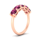 Load image into Gallery viewer, 3-carat-wedding-anniversary_20-ring-round-pink-sapphire-in-rose-gold-FDENS141ROBGSADRPIANGLE2-3.00CT-NL-RG