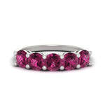 Load image into Gallery viewer, 3-carat-wedding-anniversary_20-ring-round-pink-sapphire-in-white-gold-FDENS141ROBGSADRPI-3.00CT-NL-WG