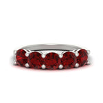 Load image into Gallery viewer, 3-carat-wedding-anniversary_20-ring-round-ruby-in-white-gold-FDENS141ROBGRUDR-3.00CT-NL-WG