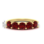 Load image into Gallery viewer, 3-carat-wedding-anniversary_20-ring-round-ruby-in-yellow-gold-FDENS141ROBGRUDR-3.00CT-NL-YG-HW