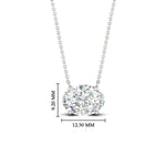 Load image into Gallery viewer, East West Oval Solitaire Pendant