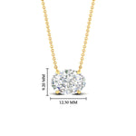 Load image into Gallery viewer, East West Oval Solitaire Pendant