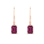 Load image into Gallery viewer, 3-ct-emerald-cut-pink-sapphire-drop-earrings-in-rose-gold-fdear11236emgsadrpiangle2-3.00ct-nl-rg.jpg?v=1765364324
