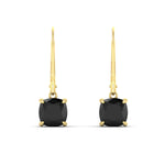 Load image into Gallery viewer, 3-ct-leverback-cushion-cut-black-diamond-drop-earrings-in-yellow-gold-fdear11236cugblackangle2-3.00ct-nl-yg.jpg?v=1765359805