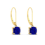 Load image into Gallery viewer, 3-ct-leverback-cushion-cut-sapphire-drop-earrings-in-yellow-gold-fdear11236cugsablangle3-3.00ct-nl-yg.jpg?v=1765359804