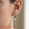 Load image into Gallery viewer, 3-ct-princess-cut-diamond-leverback-dangle-earrings-in-white-gold-fdear11236pr-model