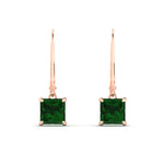 Load image into Gallery viewer, 3-ct-princess-cut-emerald-leverback-dangle-earrings-in-rose-gold-fdear11236prgemgrangle2-3.00ct-nl-rg.jpg?v=1765510595