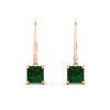 Load image into Gallery viewer, 3-ct-princess-cut-emerald-leverback-dangle-earrings-in-rose-gold-fdear11236prgemgrangle2-3.00ct-nl-rg.jpg?v=1765510595